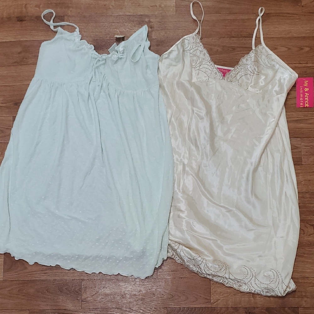 Ivy & Annabelle  And Laura Ashley Intimates- Light Blue and Cream